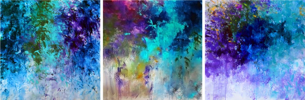 Vibrant Abstract Flow by Ron Halfant — canvas wall art
