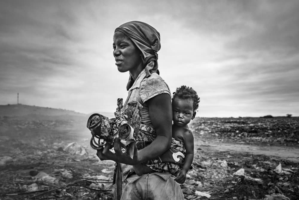 African Mother Child Resilience by João Coelho — canvas wall art