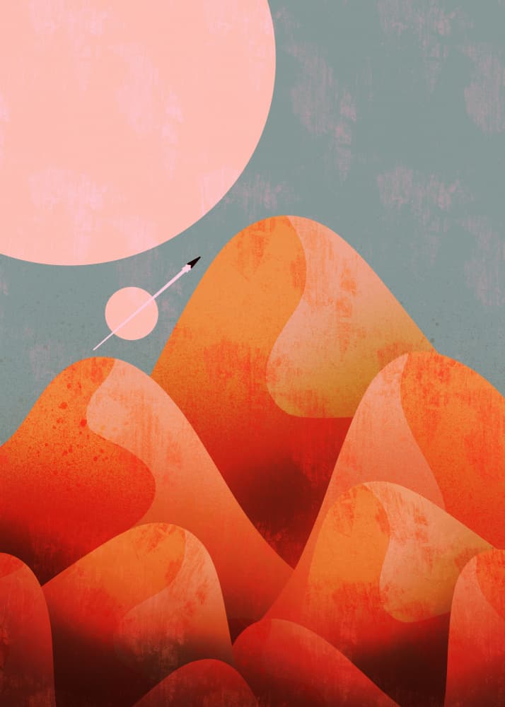 Desert Planet Odyssey by Stephen Wade — canvas wall art