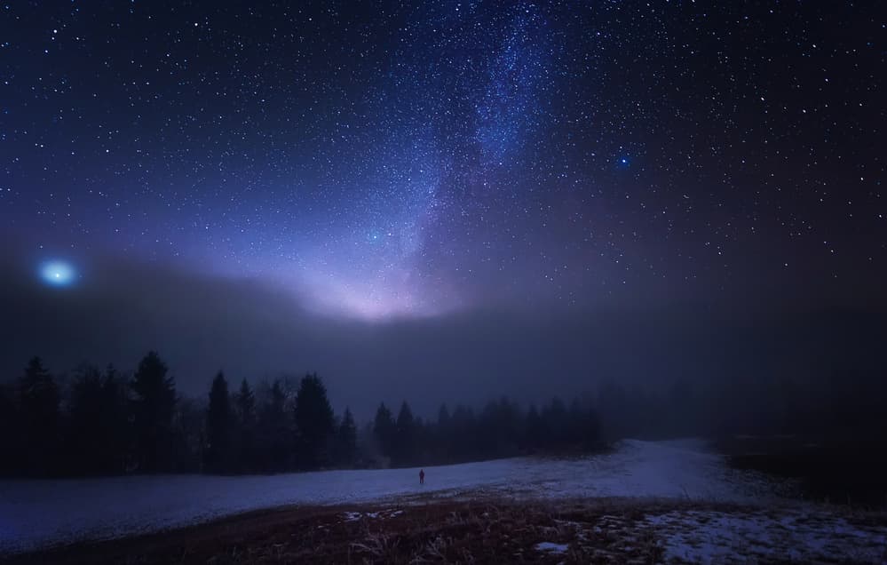 Mystical Starry Night by Ales Krivec — canvas wall art