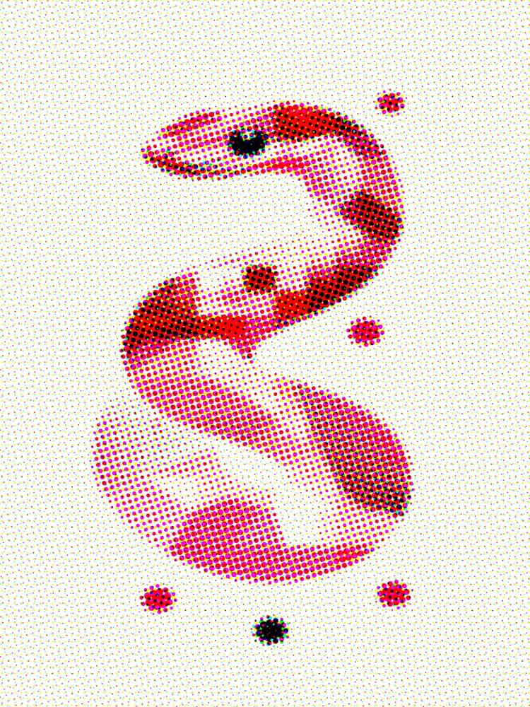 Pink Dotted Snake by Pictufy Studio IV — canvas wall art