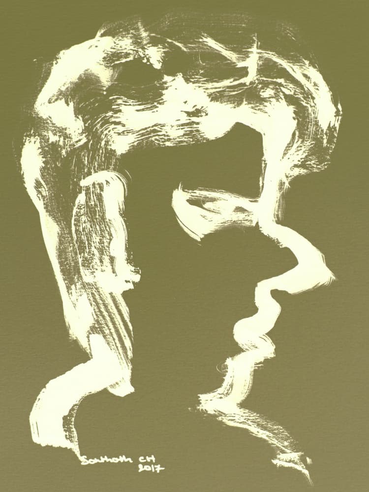 Abstract Man Profile by Santhosh ch — canvas wall art