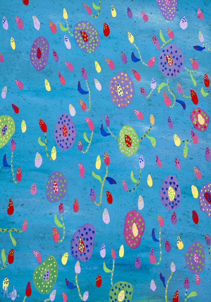Whimsical Floral Pattern by Helen Joynson — canvas wall art
