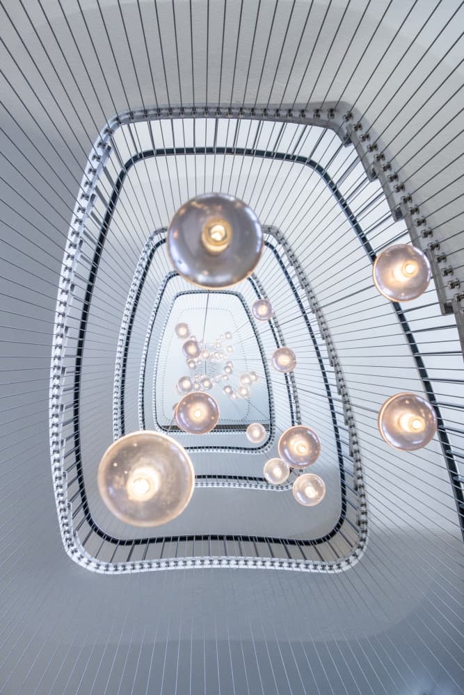Upward Spiral Chandelier by Franco Tessarolo — canvas wall art