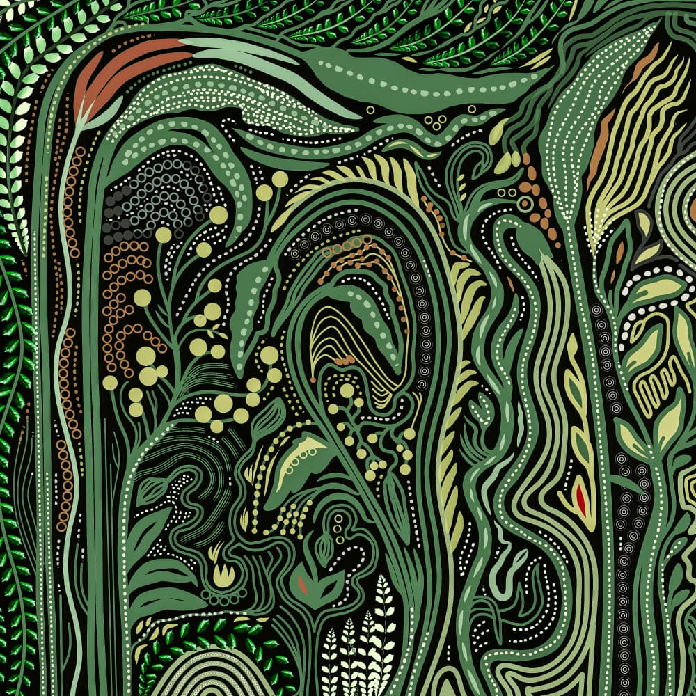 Lush Green Forest Pattern by Josie George — canvas wall art