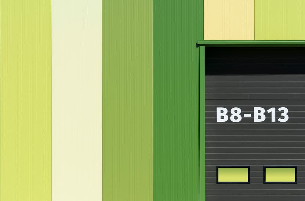 Modern Green Building by Greetje van Son — canvas wall art