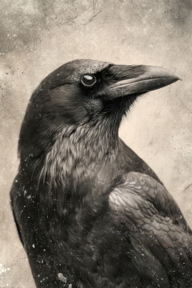 Dark Raven Gaze by Rafal Kulik — canvas wall art
