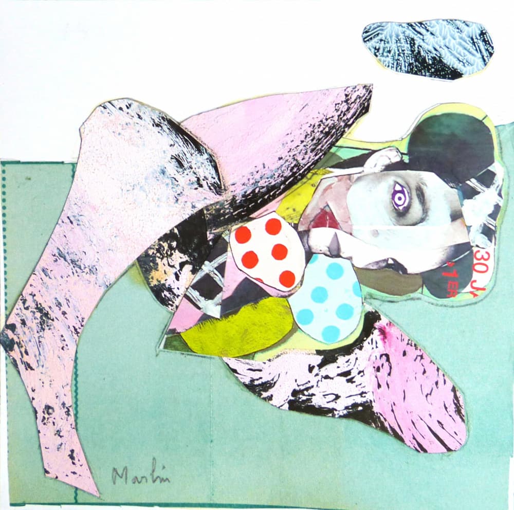 Abstract Face Collage by Pascal Marlin — canvas wall art