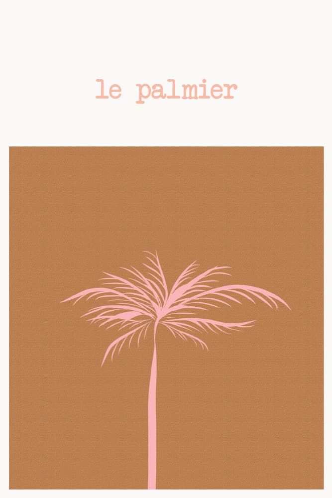 Minimal Pink Palm by Talitha McQueen — canvas wall art