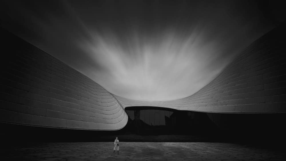 Curved Architecture Solitude by Fan Lin (APA) — canvas wall art