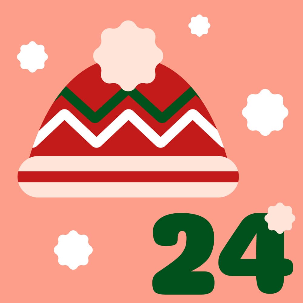 December 24 Winter Hat by Marika Barsrsind β canvas wall art