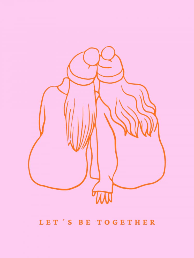 Holding Hands Together by Ohkimiko — canvas wall art