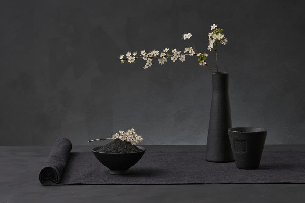 Minimalist Dark Floral Arrangement by Christophe Verot — canvas wall art