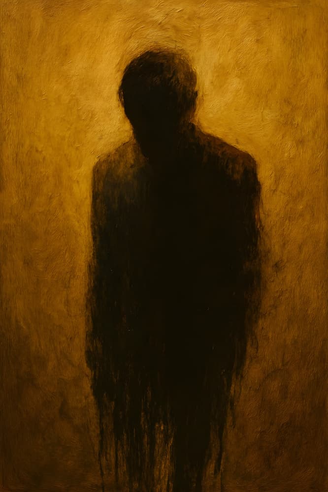 Mysterious Golden Figure by HUGO — canvas wall art