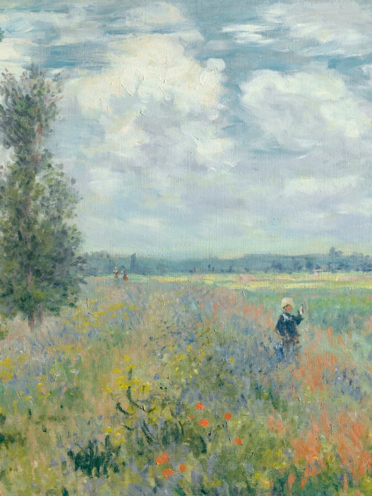 Child in a Flower Field by Mathieu jeuf — canvas wall art