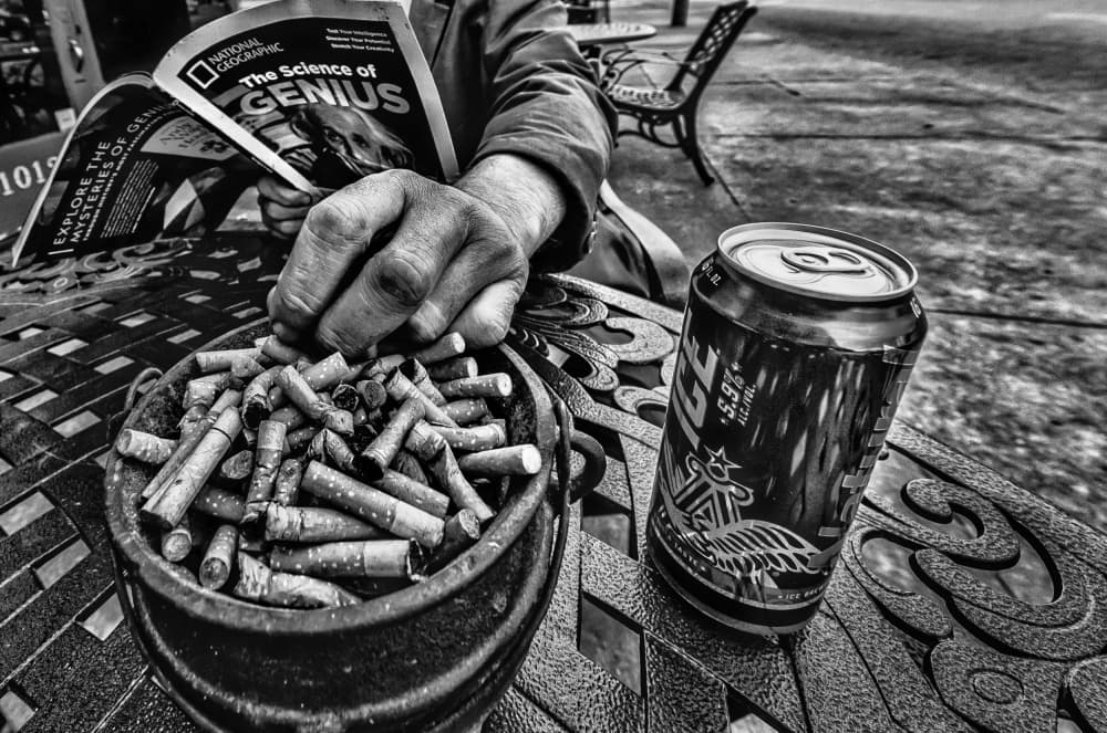 Ashtray Reading Break by Steve Hermann — canvas wall art
