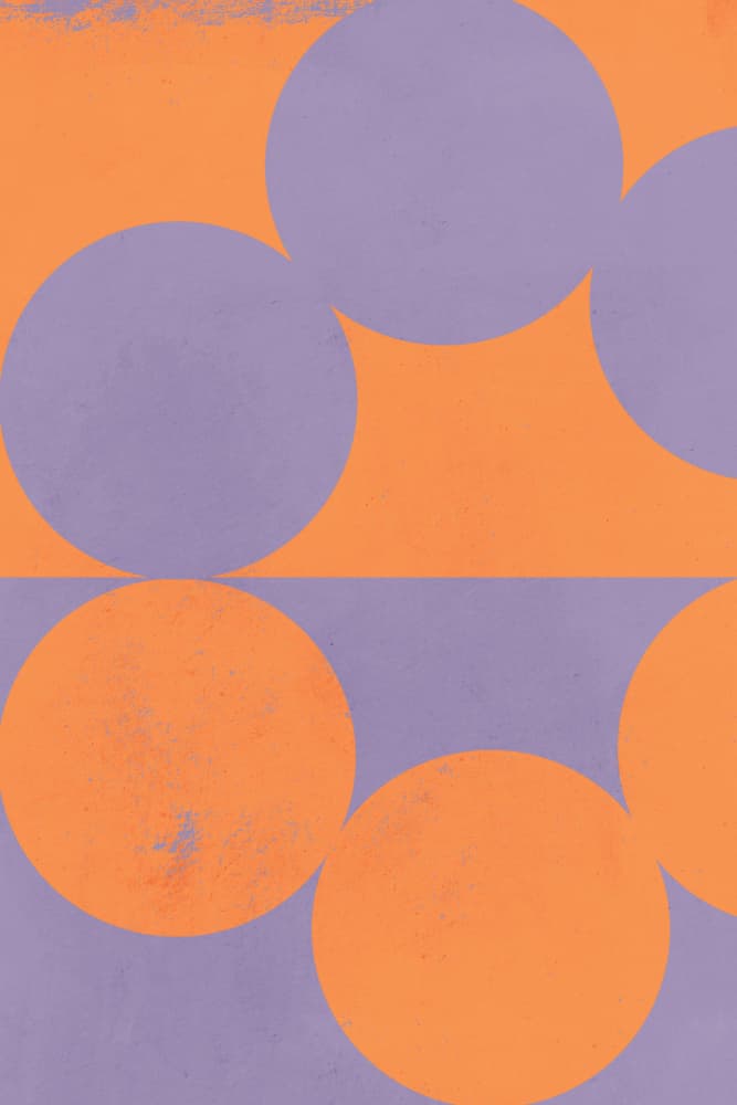 Vibrant Color Block Circles by Treechild — canvas wall art