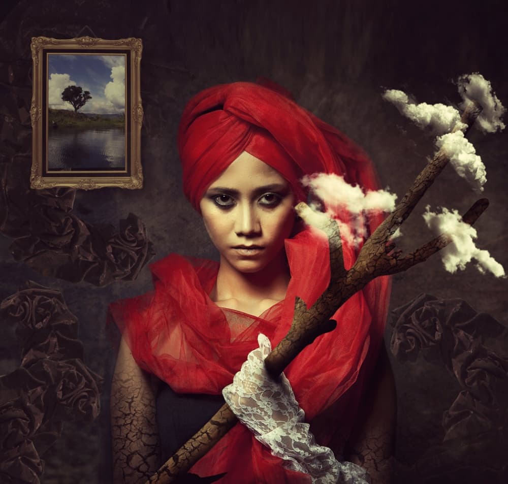 Red Turban Fantasy by Hari Sulistiawan — canvas wall art