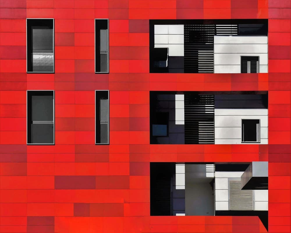 Modern Red Facade by Arnon Orbach — canvas wall art