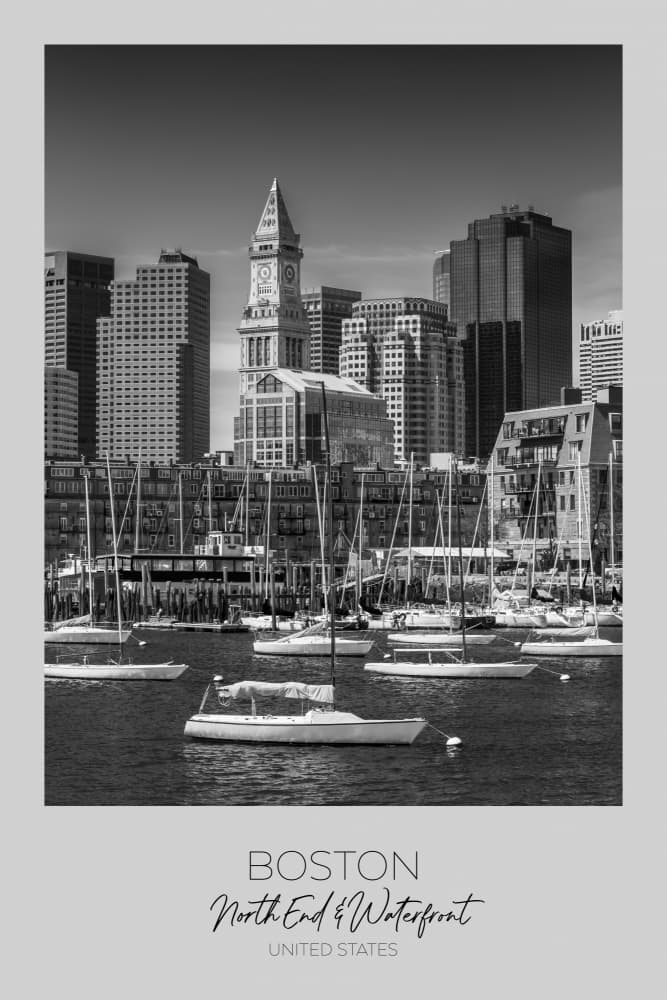 Boston Harbor Skyline by Melanie Viola — canvas wall art