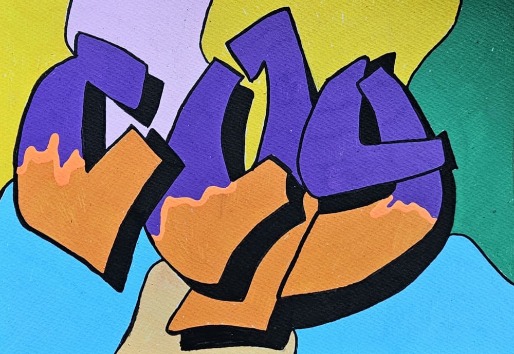 Vibrant Abstract Graffiti by Olea Huuska — canvas wall art
