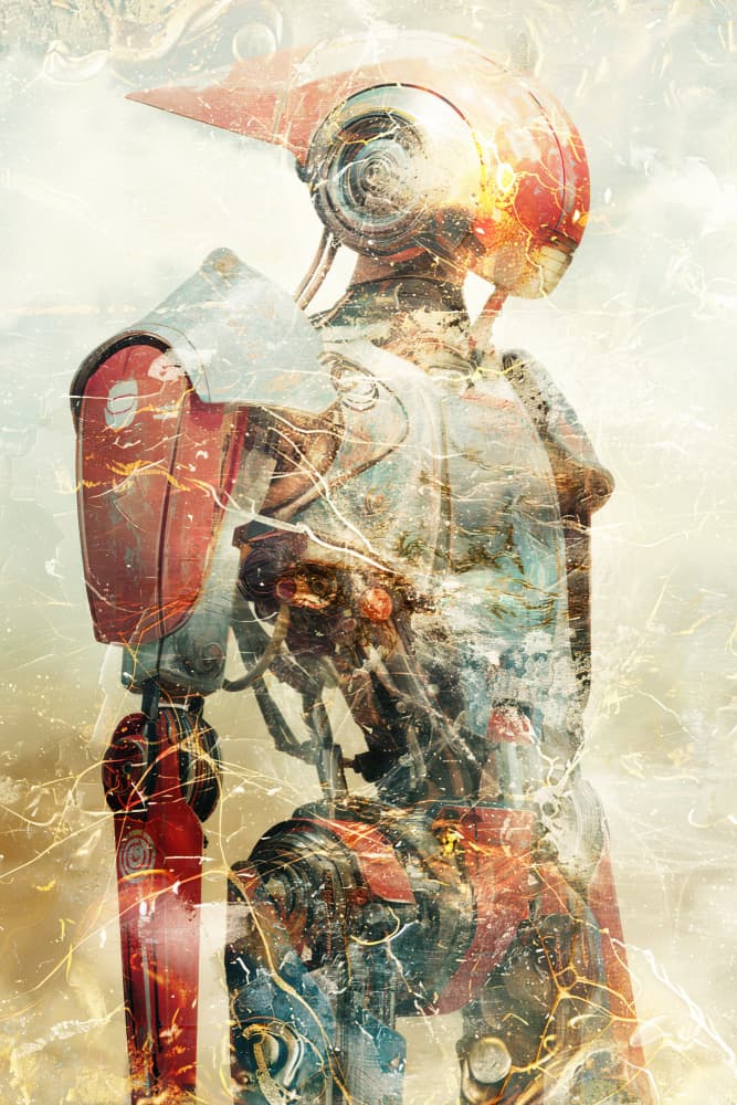 Ancient Robot Character by Rafal Kulik — canvas wall art