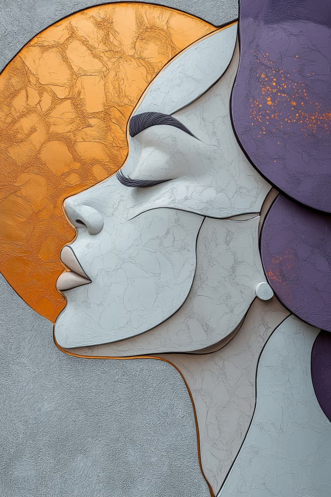 Serene Woman Profile by Mauro — canvas wall art