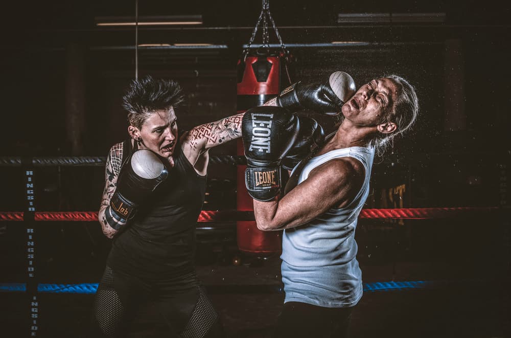 Powerful Boxing Punch by gNo — canvas wall art
