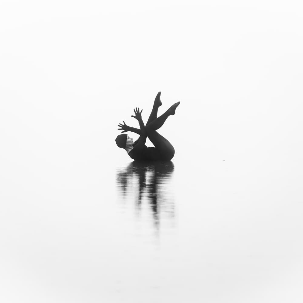 Elegant Dancer Reflection by Leszek Paradowski — canvas wall art