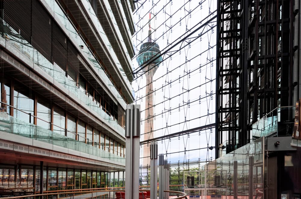 Urban Glass Architecture by Marianne Wogeck — canvas wall art