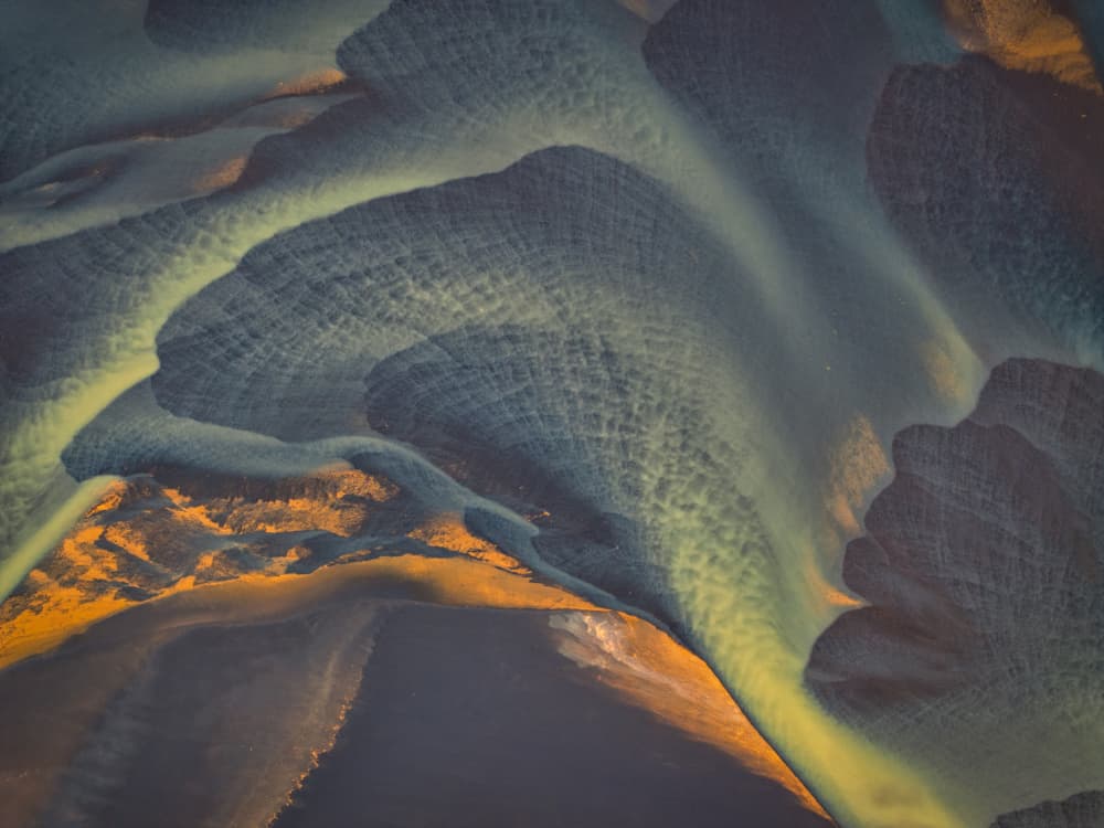 Vibrant River Patterns by Michael Zheng — canvas wall art