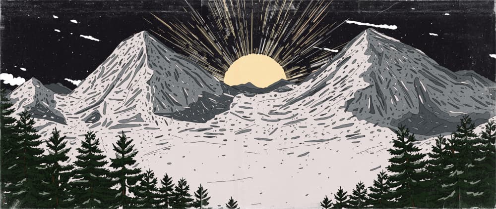 Rising Sun Mountains by Nicholas — canvas wall art