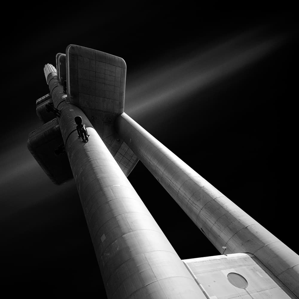 Ascending Concrete Tower by Karol Važan — canvas wall art