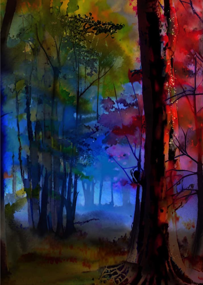 Magical Color Forest by Ruth Day — canvas wall art