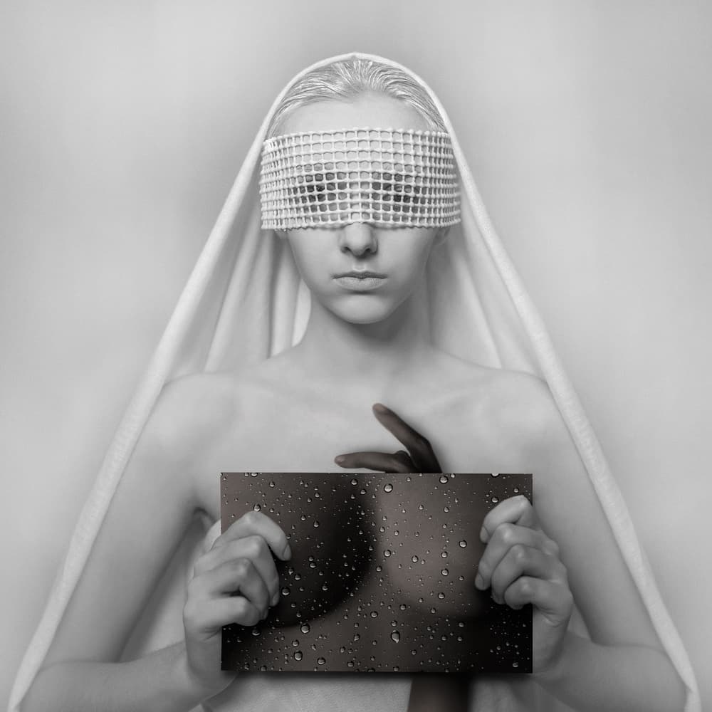 Veiled Blindfold Mystery by hardibudi — canvas wall art