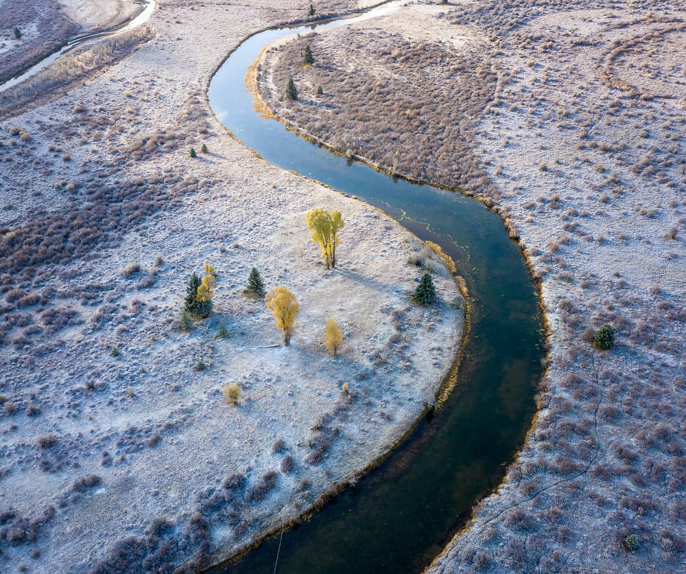 Frosted Autumn River by Shenshen Dou — canvas wall art