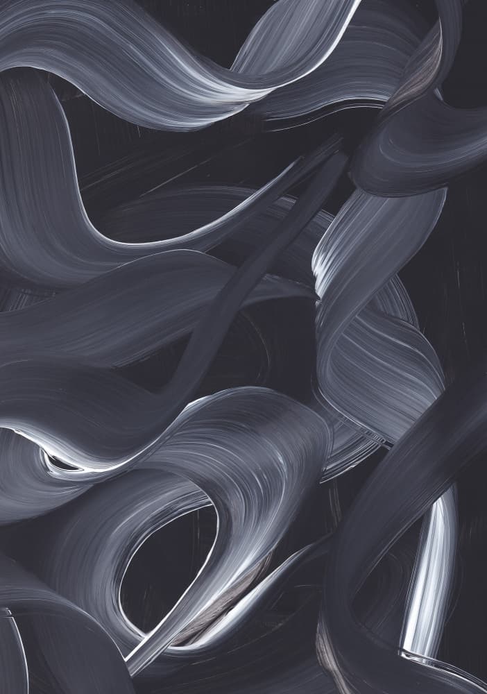 Fluid Monochrome Curves by Maira Ribena — canvas wall art