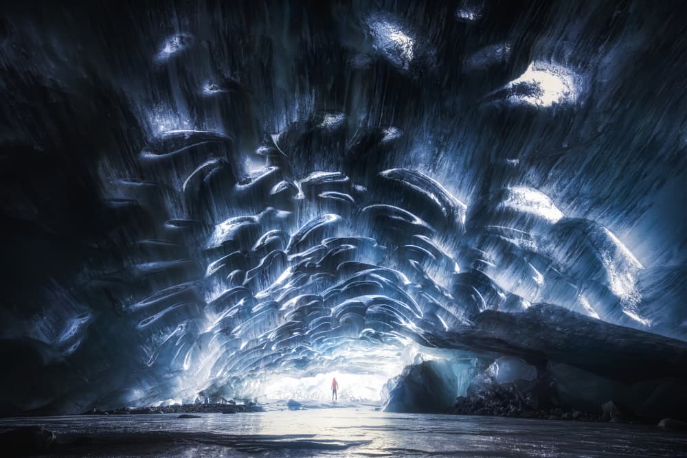 Luminous Ice Cave by Yuan Cui — canvas wall art