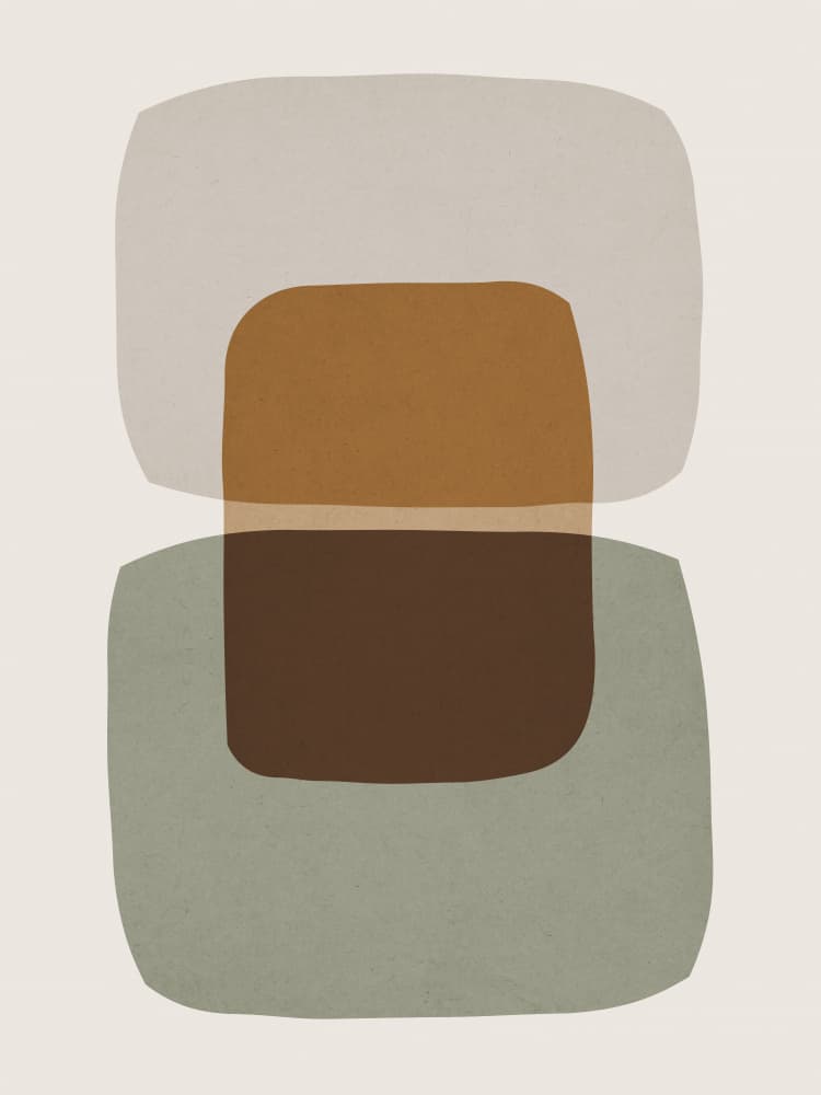 Muted Geometric Balance by Vitor Costa — canvas wall art