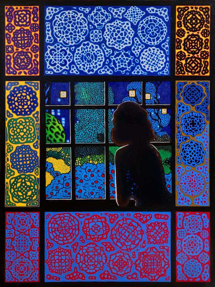Dreamy Window Silhouette by Vivian Kim — canvas wall art