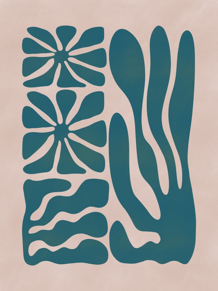 Fluid Organic Shapes by Little Dean — canvas wall art