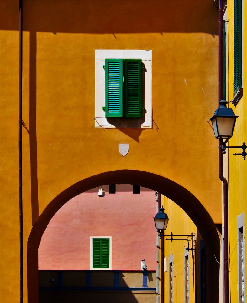 Colorful Archway Street Scene by Arnon Orbach — canvas wall art