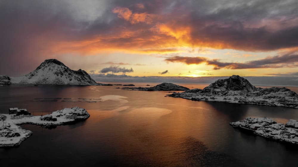 Winter Sunset Islands by Svetlana Kirzh — canvas wall art