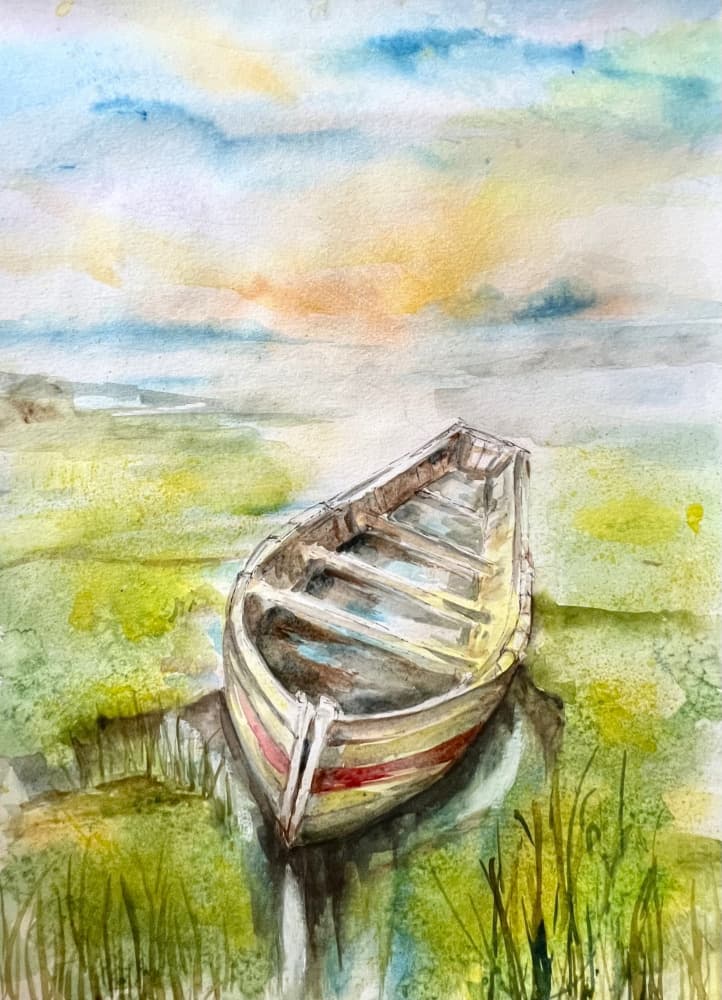 Peaceful Marsh Sunset by Anda Bieza — canvas wall art