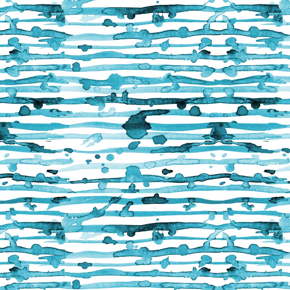 Teal Watercolor Stripes by Michele Channell — canvas wall art