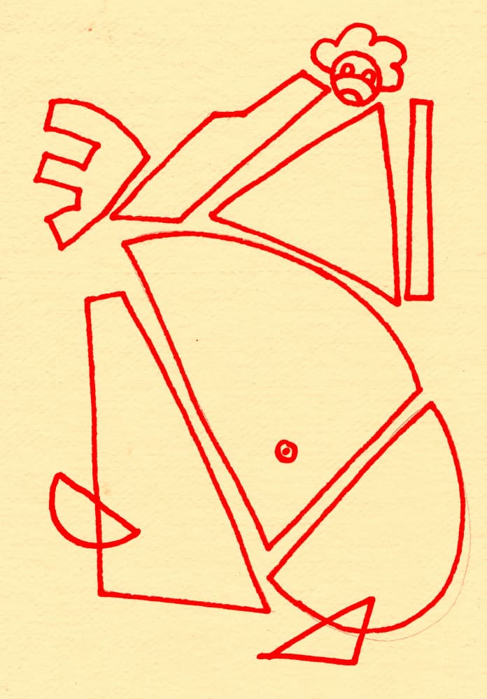 Geometric Rooster by Santhosh ch — canvas wall art