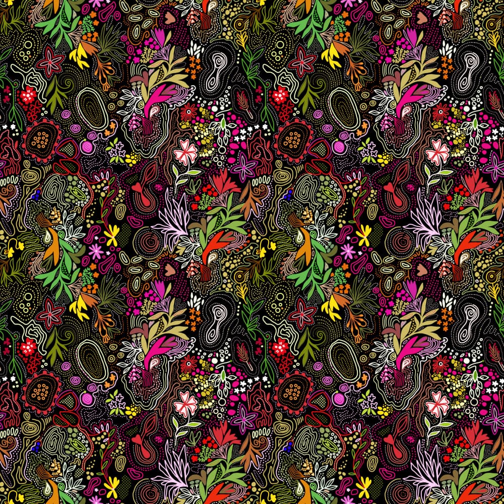 Vibrant Forest Pattern by Josie George — canvas wall art