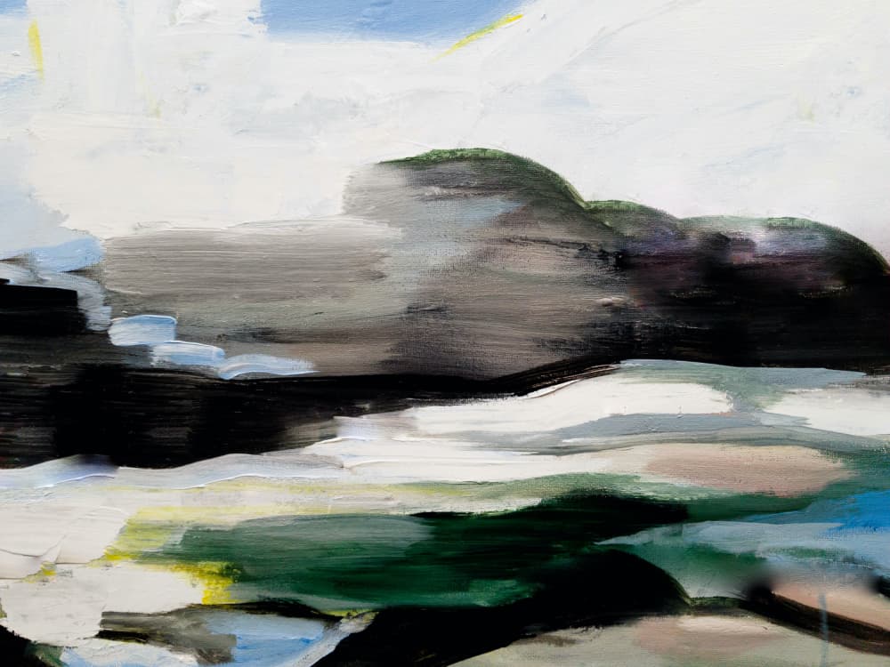 Moody Abstract Landscape by Ejaaz Haniff — canvas wall art