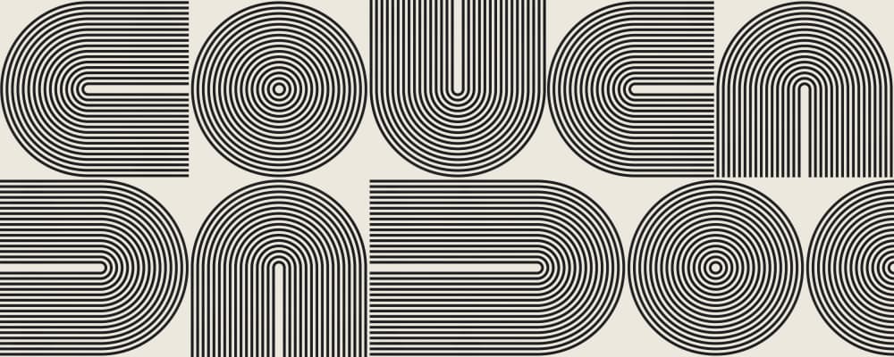 Retro Geometric Curves by Vitor Costa — canvas wall art