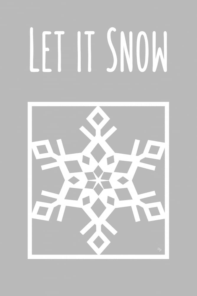 Let It Snow Snowflake by Martina — canvas wall art
